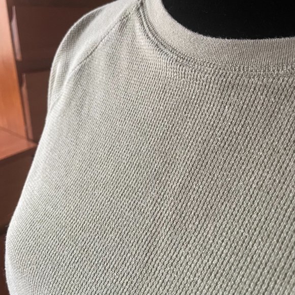 Lucky Brand Reglan Waffle Popover Cropped Thermal Medium - Picture 6 of 7